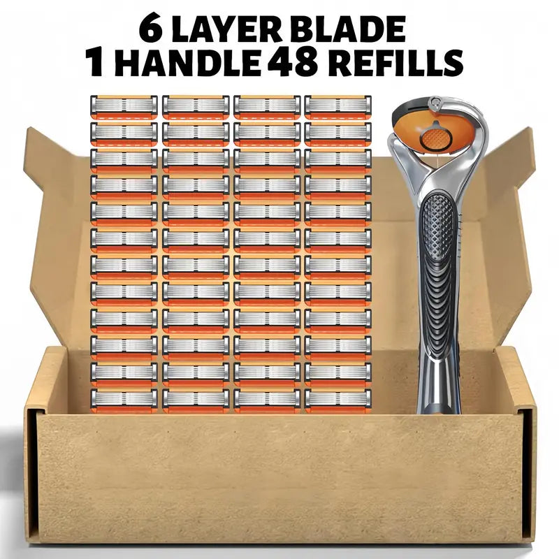 Men's Unscented Precision Razor Blade Replacement Handheld Kit