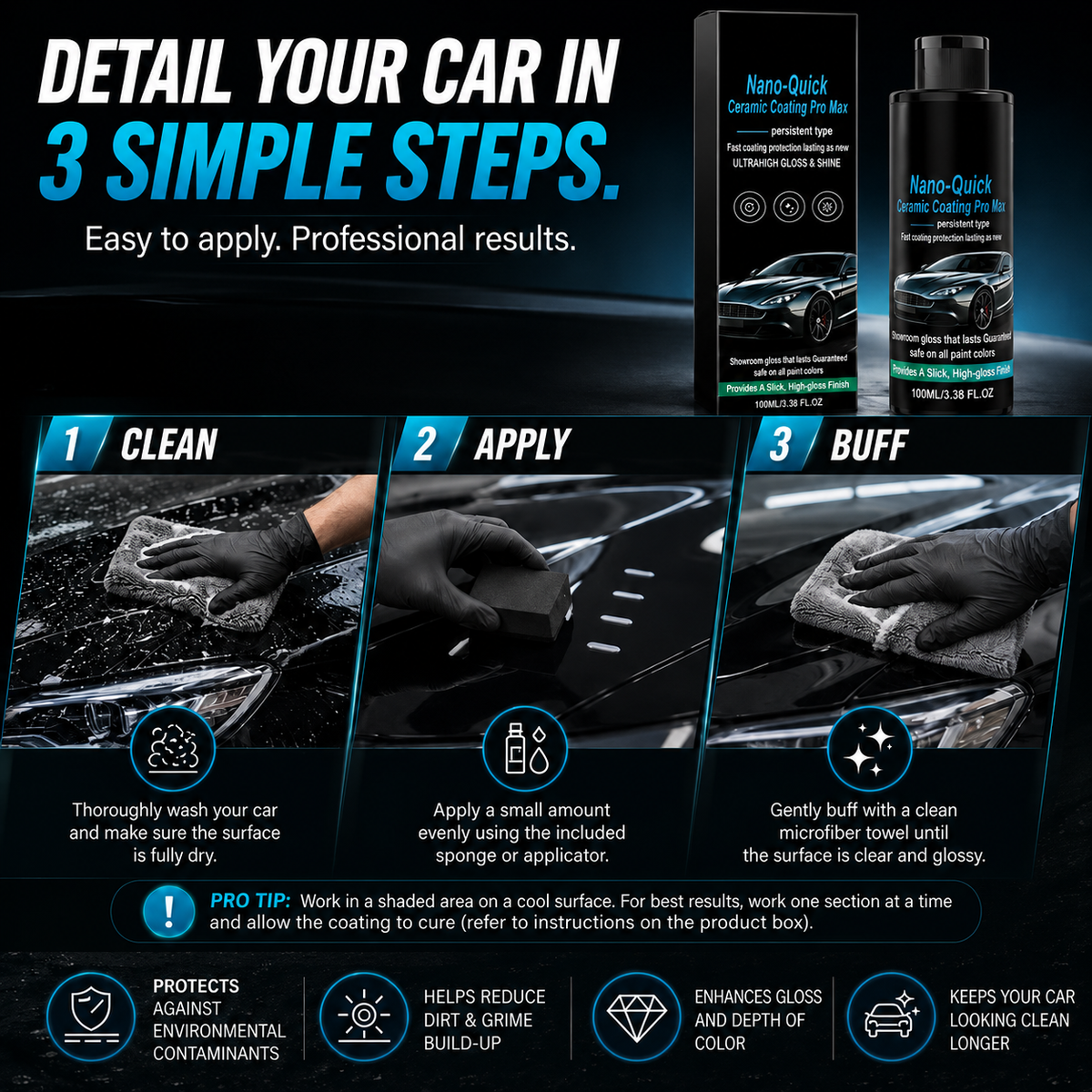 ⚡ LIMITED DEAL | Quick Nano Ceramic Car Coating – Easy Shine & Surface Protection for Daily Detailing