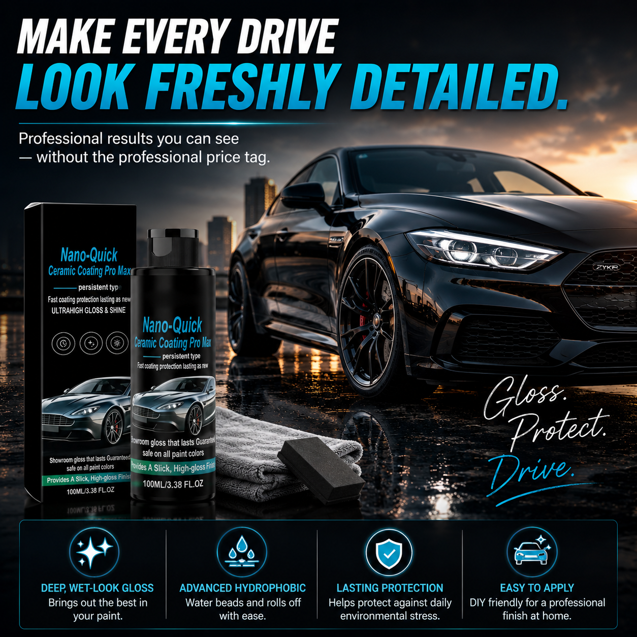⚡ LIMITED DEAL | Quick Nano Ceramic Car Coating – Easy Shine & Surface Protection for Daily Detailing