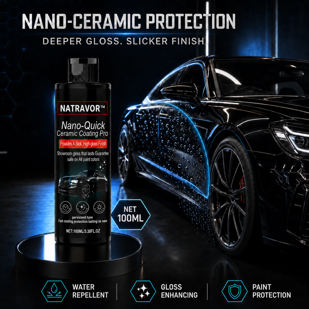 🚗 NATRAVOR™ Nano-Quick Ceramic Coating Pro