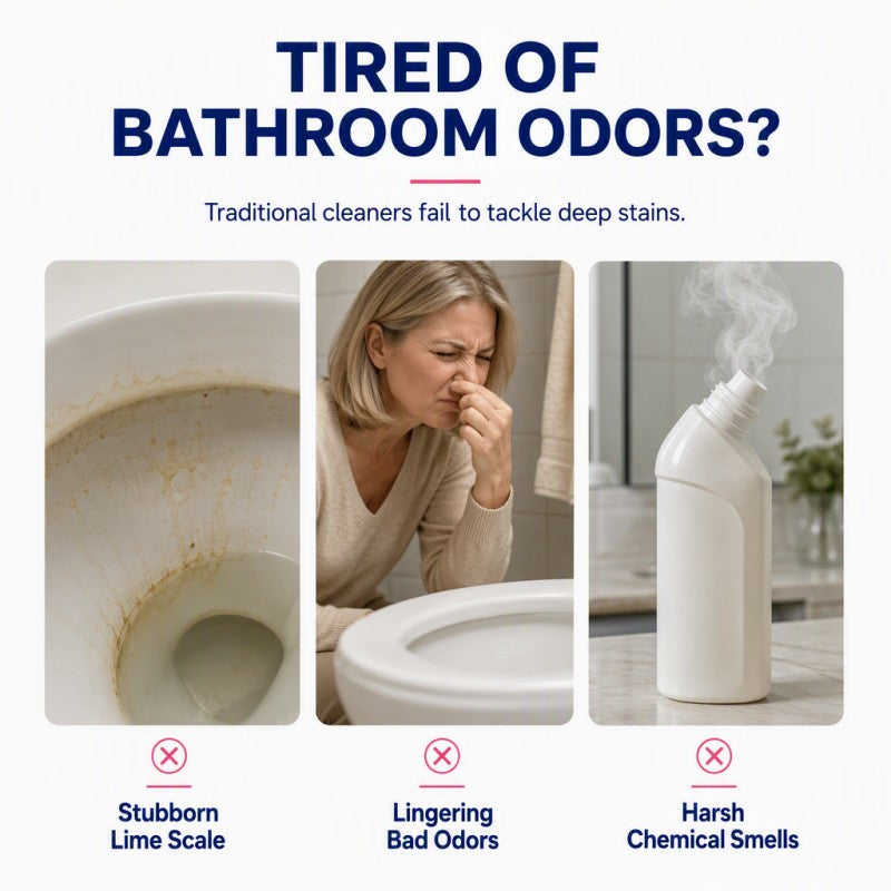 Multi-Surface Bathroom Cleaner Spray — Removes Soap Scum, Limescale & Odors
