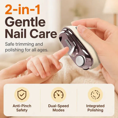 ⏳Time-Limited Special⏰2-in-1 Smart Electric Nail Trimmer & Polisher for All Ages 👨‍👩‍👧‍👦 – Blade-Free, Blood-Free & Stress-Free Nail Care! 💅