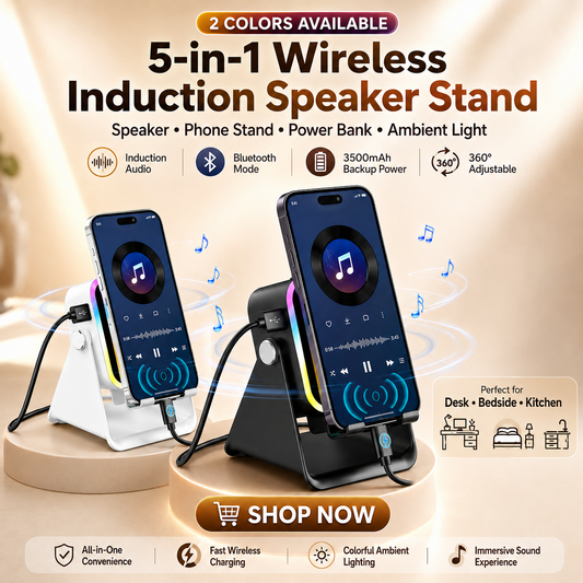 5-in-1 Wireless Speaker & Charging Stand