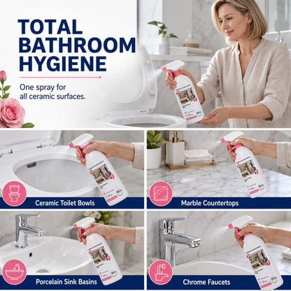 Multi-Surface Bathroom Cleaner Spray — Removes Soap Scum, Limescale & Odors