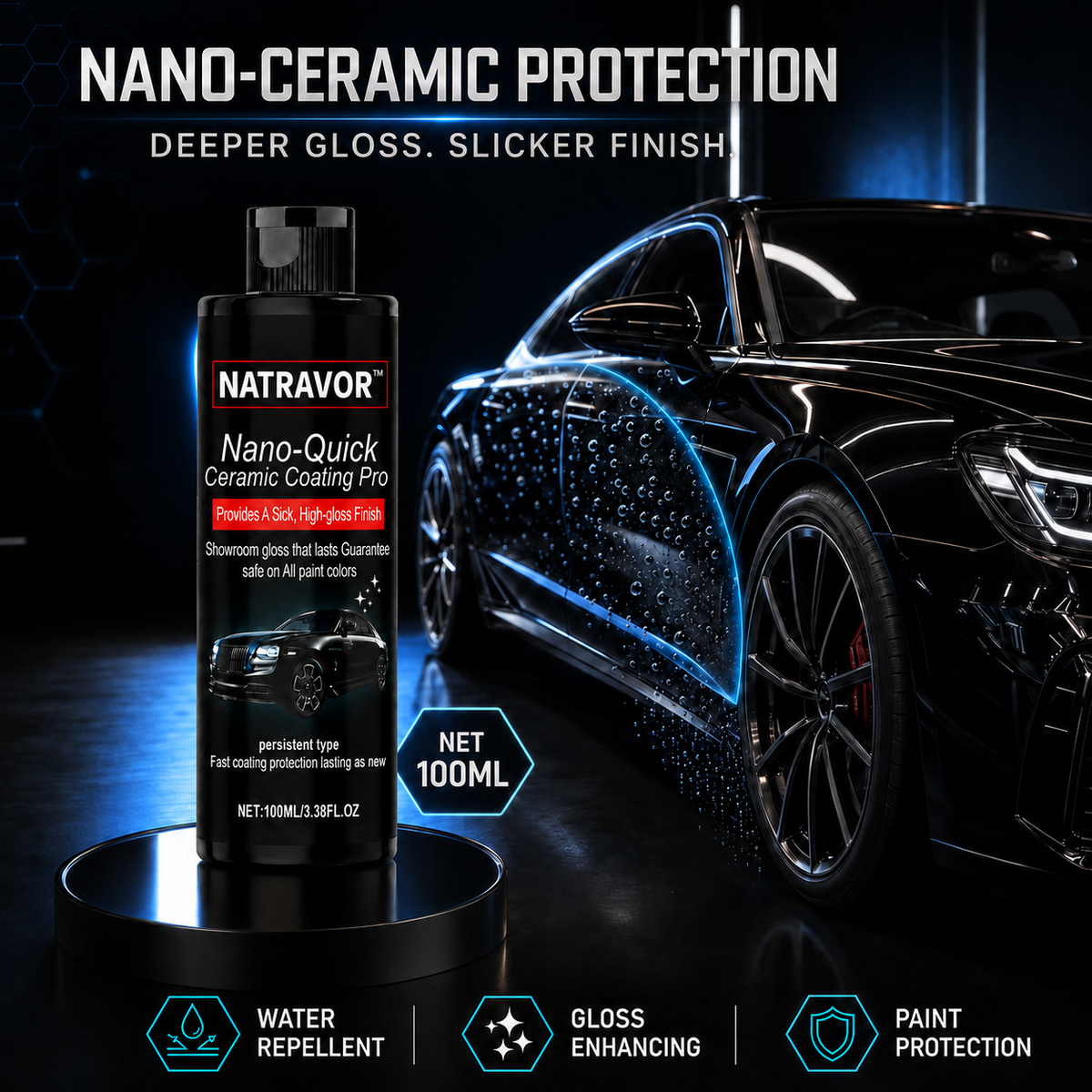 🚗 NATRAVOR™ Nano-Quick Ceramic Coating Pro