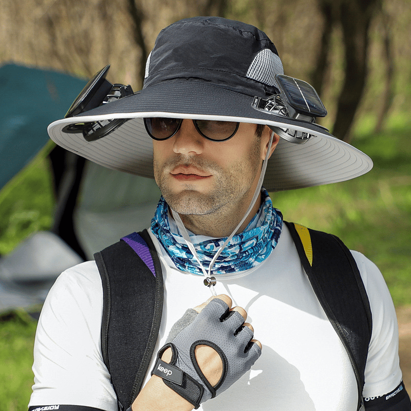 🔥2026 Summer Hot Sale🔥 New Ultralight Solar Fan Sun Hat – Lighter Than a Baseball!⚾(Only 11oz)