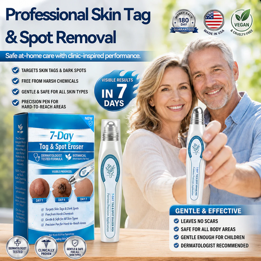 𝟕-𝐃𝒂𝘆 𝐒𝗸𝐢𝐧 𝐓𝒂𝗴 & 𝐒𝐩𝙤𝐭 𝐄𝐫𝒂𝐬𝙚𝐫,Painless & Scar-Free  Advanced Imperfection Removal Rollerball Pen