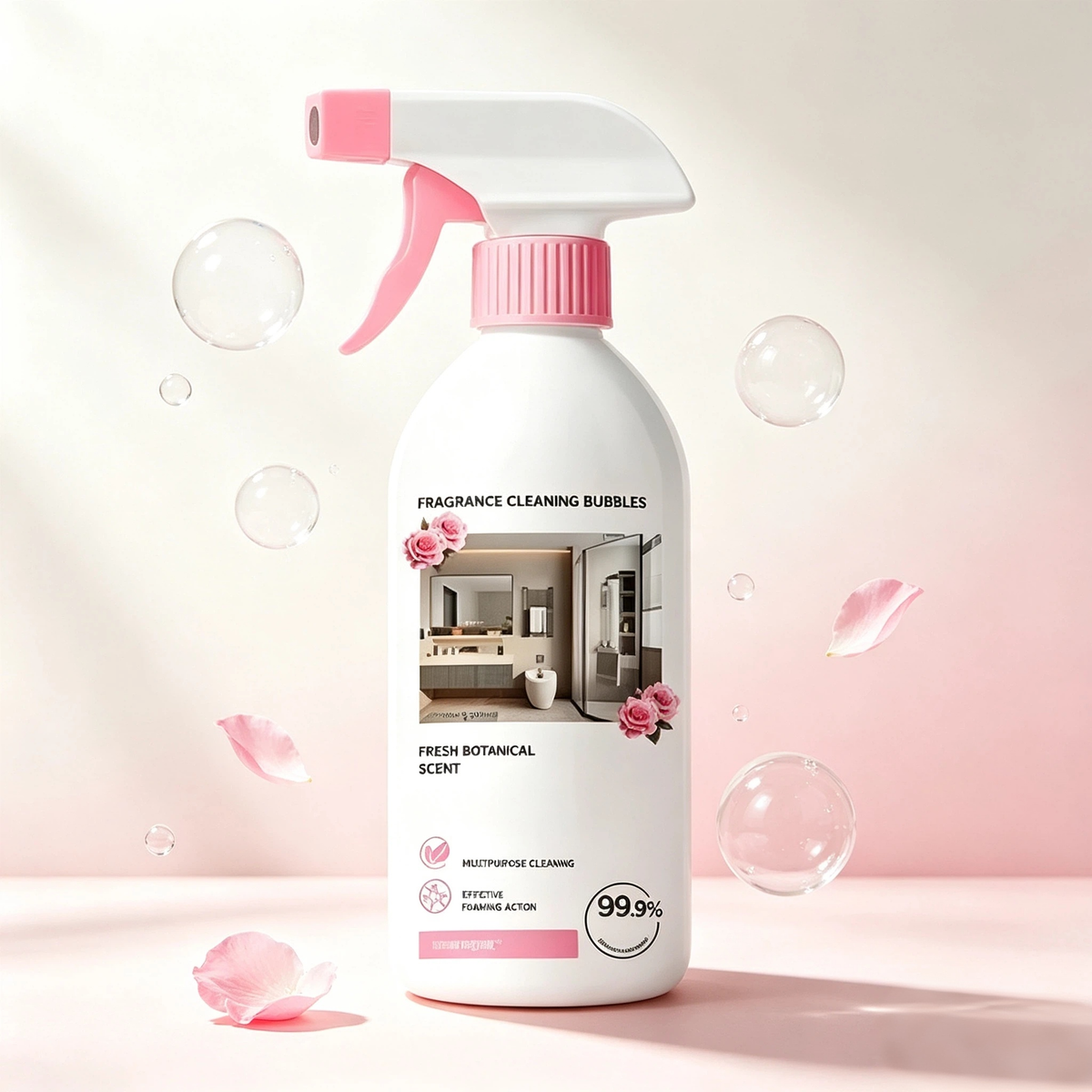 Multi-Surface Bathroom Cleaner Spray — Removes Soap Scum, Limescale & Odors
