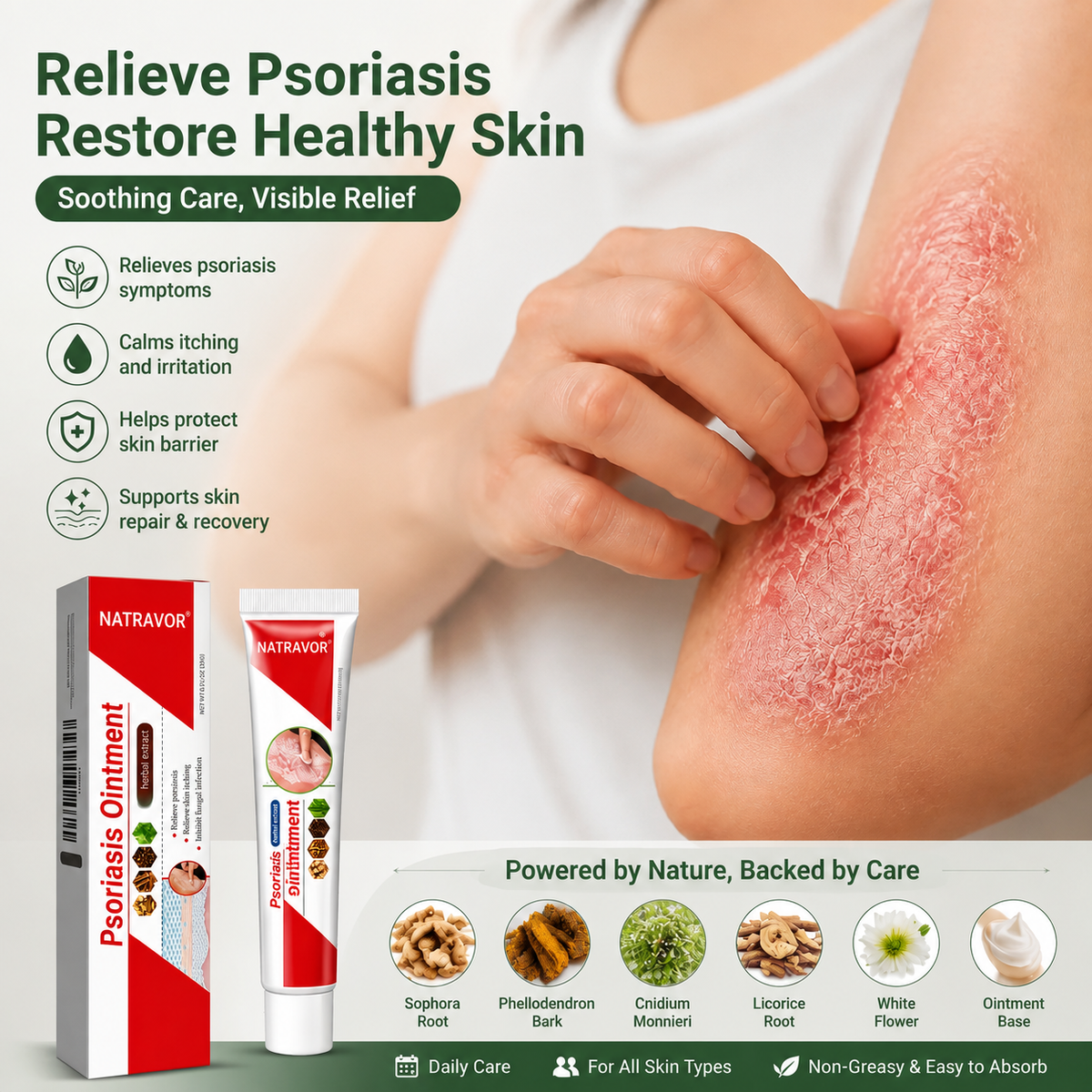 NATRAVOR® Botanical Skin Relief Ointment for Dry, Itchy & Flaky Skin