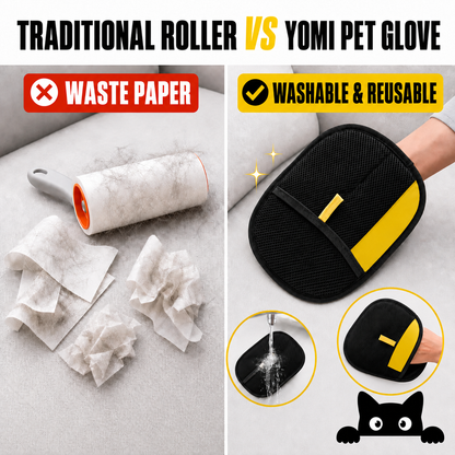 Pet Hair Remover Glove for Cats & Dogs, Reusable Electrostatic Lint Remover Mitt for Furniture, Couch, Carpet & Clothes