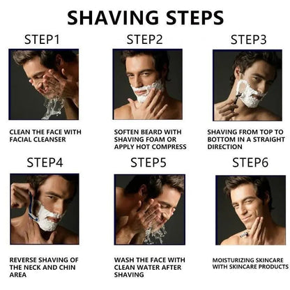 Men's Unscented Precision Razor Blade Replacement Handheld Kit
