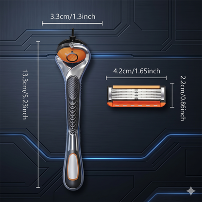 Men's Unscented Precision Razor Blade Replacement Handheld Kit