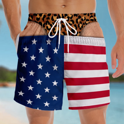 Funny Patriotic Men Swim Trunks