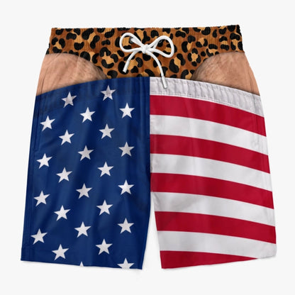 Funny Patriotic Men Swim Trunks