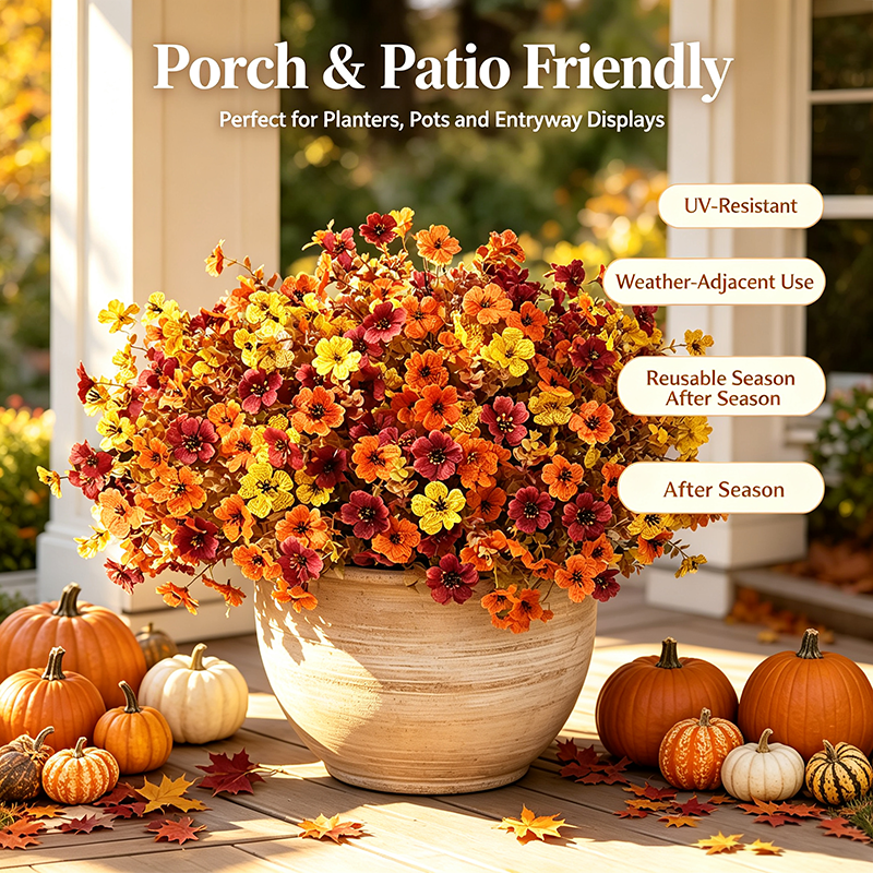 🍂Only $2.98 Last Day Promotion!🌺UV Resistant Fall Artificial Flower
