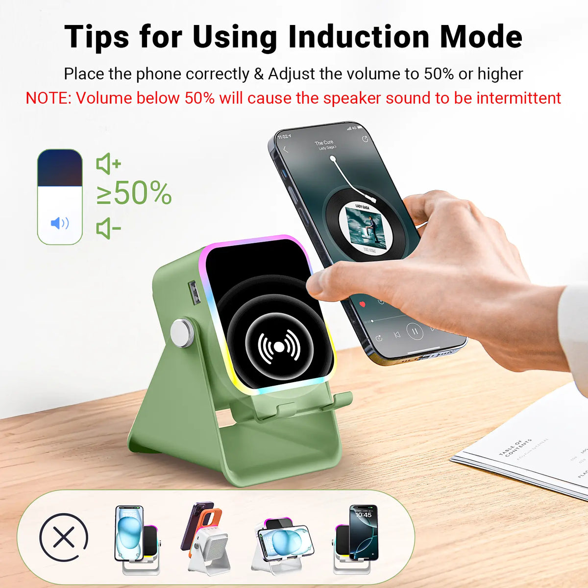 5-in-1 Wireless Speaker & Charging Stand