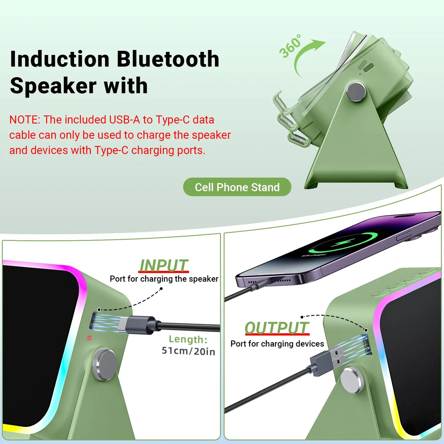 5-in-1 Wireless Speaker & Charging Stand