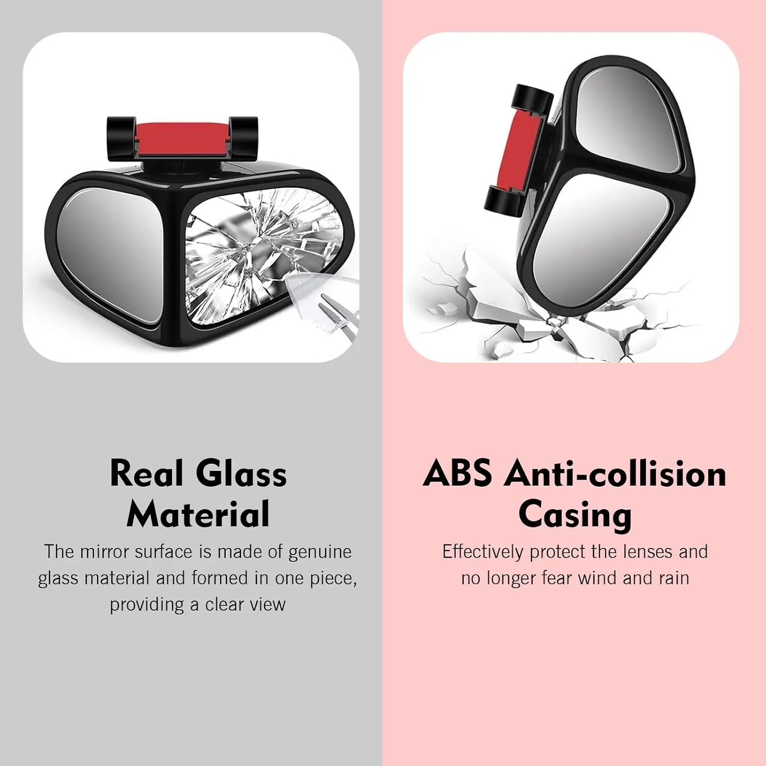 real glass ABS blind spot mirror