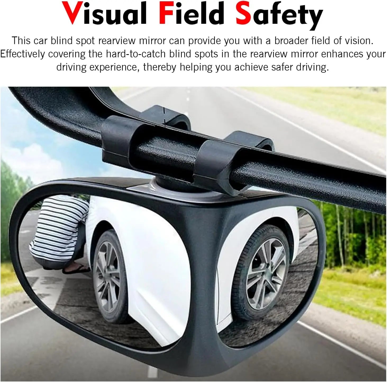 wider visual field blind spot mirror