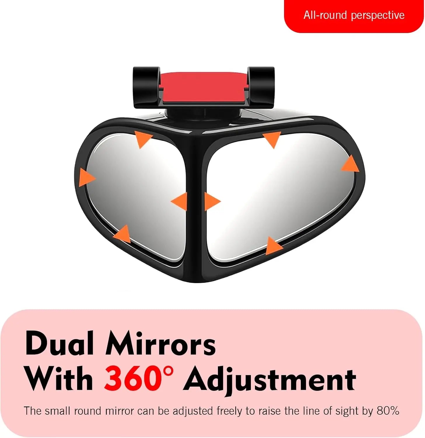 360 degree adjustable blind spot mirror
