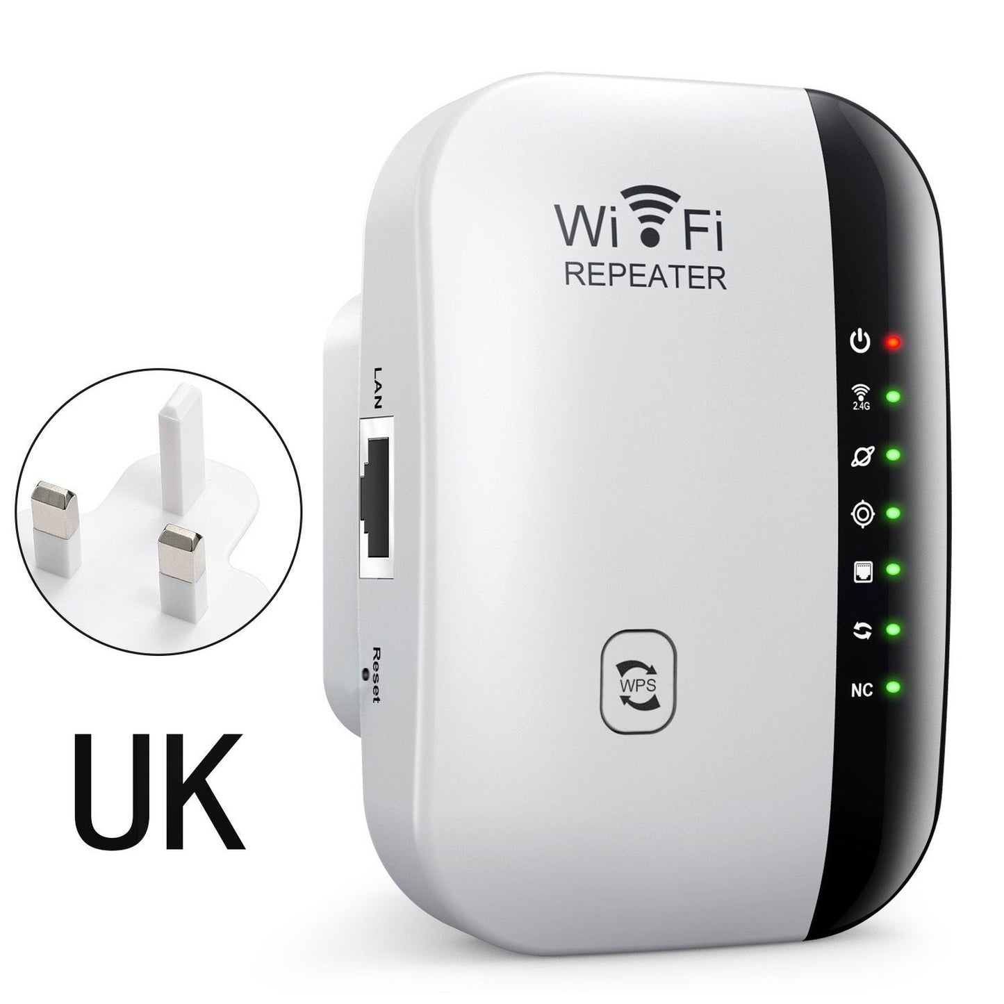 📶2026 Upgraded Version- WiFi Range Extender – Plug-In Repeater with Ethernet Port & Free Cable