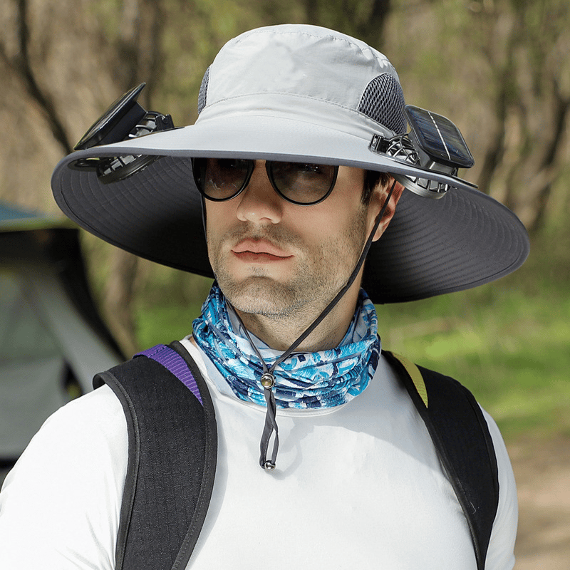 🔥2026 Summer Hot Sale🔥 New Ultralight Solar Fan Sun Hat – Lighter Than a Baseball!⚾(Only 11oz)