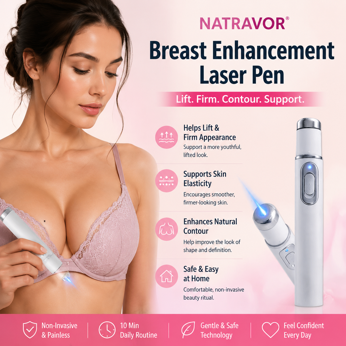 NATRAVOR® Breast Enhancement Laser Pen – Lift, Firm & Contour Support