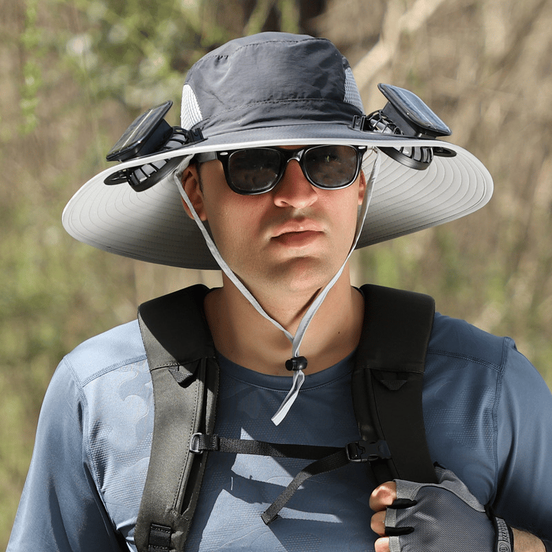 🔥2026 Summer Hot Sale🔥 New Ultralight Solar Fan Sun Hat – Lighter Than a Baseball!⚾(Only 11oz)