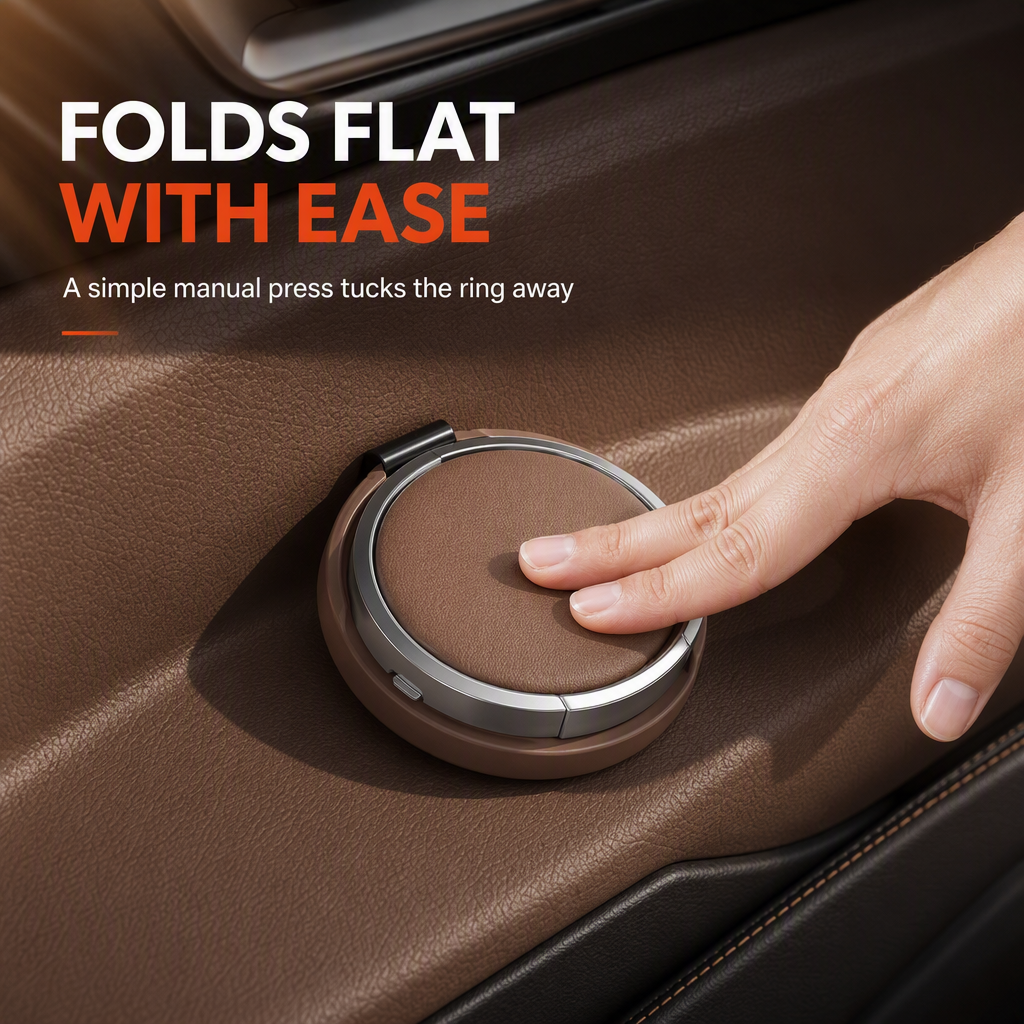 Foldable Car Door Cup Holder & Storage Tray — Fits Large Bottles & Phones