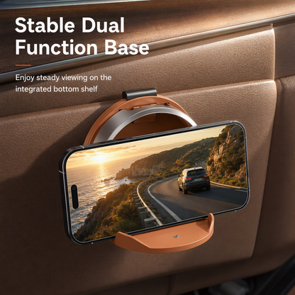 Foldable Car Door Cup Holder & Storage Tray — Fits Large Bottles & Phones