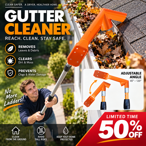 Adjustable Gutter Cleaning Scoop — Clear Leaves & Debris from the Ground