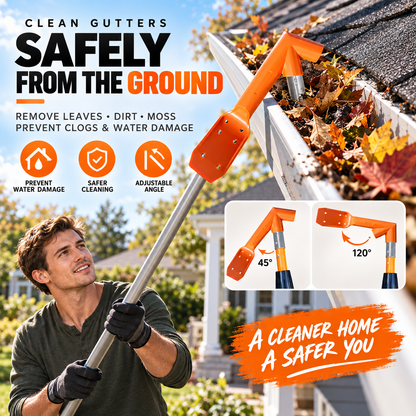 Adjustable Gutter Cleaning Scoop — Clear Leaves & Debris from the Ground