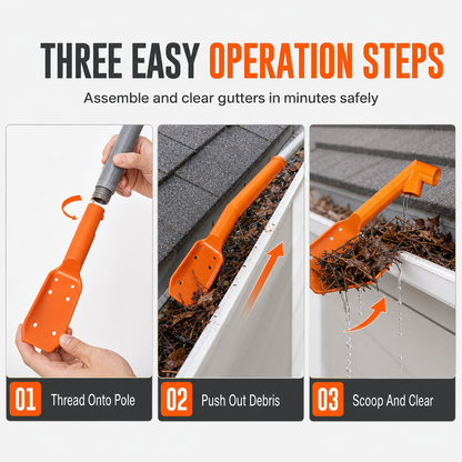 Adjustable Gutter Cleaning Scoop — Clear Leaves & Debris from the Ground